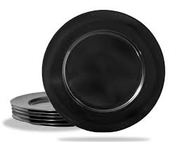 Round Melamine Dinner Plate Black 10Inch NO.hw1105